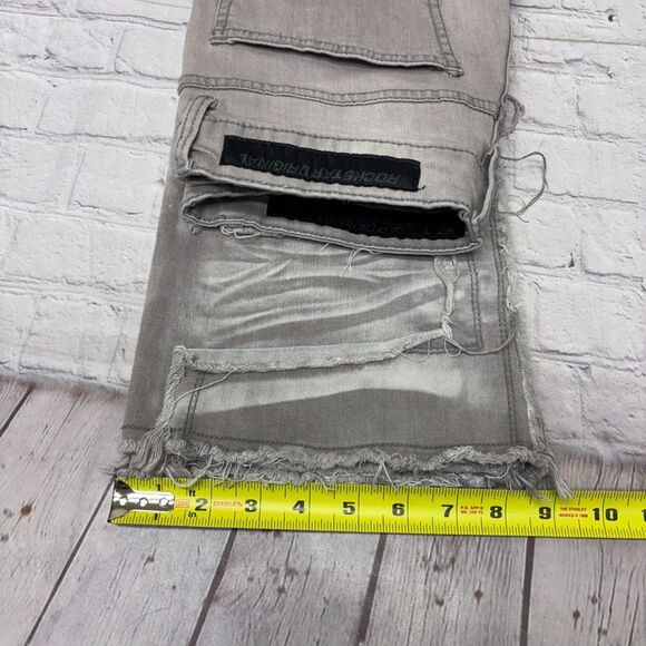 Rockstar Original Men Stacked RSM 225 Flare Denim Jeans Size 30 Hallie C053 -24 - Picture 8 of 16